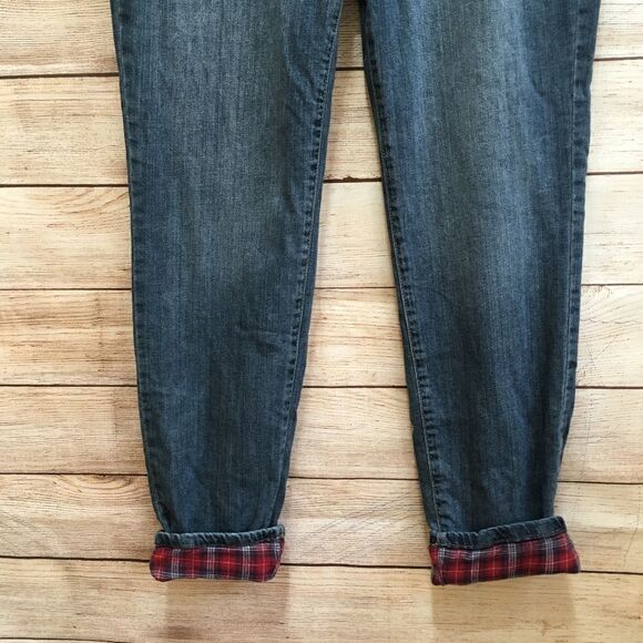 EDDIE BAUER FLANNEL LINED BOYFRIEND RELAXED JEANS - Picture 3 of 6
